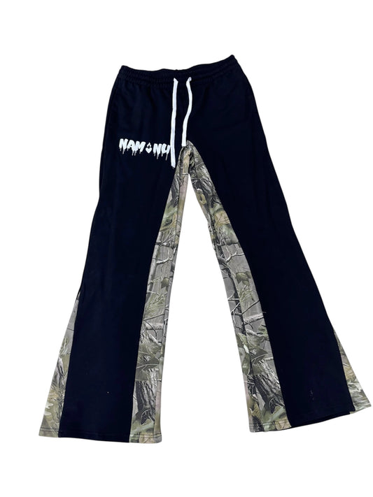 CAMO AND BLACK PANTS